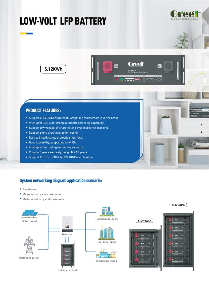 저전압60-280AH 리?? 배터리 48v 200ah 태양광 및 하이브리드 시스템 가정 에너지 저장 1