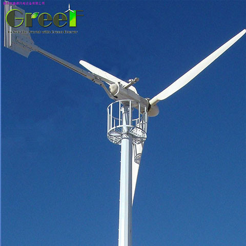 5-30kW 정격 전력 요구 사항을 위한 흰색 수평형 400RPM 정격 속도 풍력 터빈