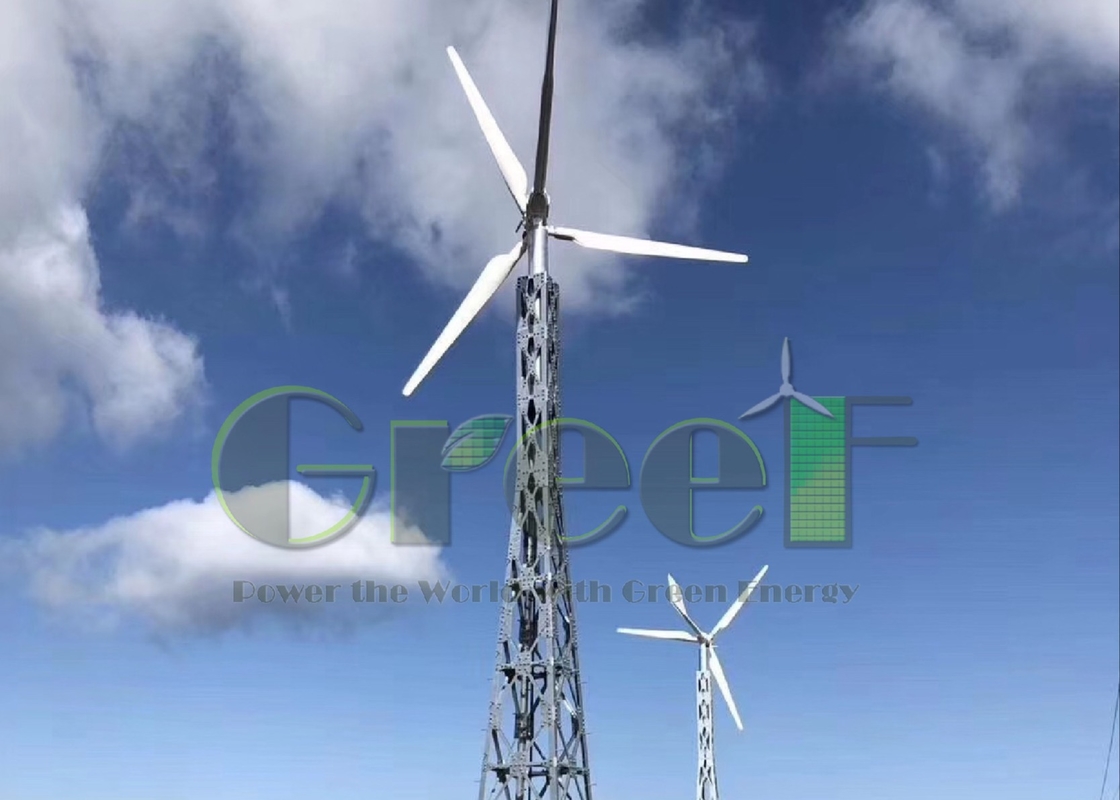 자동 브레이크 정지 방법 FRP 블레이드와 5-30kW 등급 전력 수평 풍력 터빈