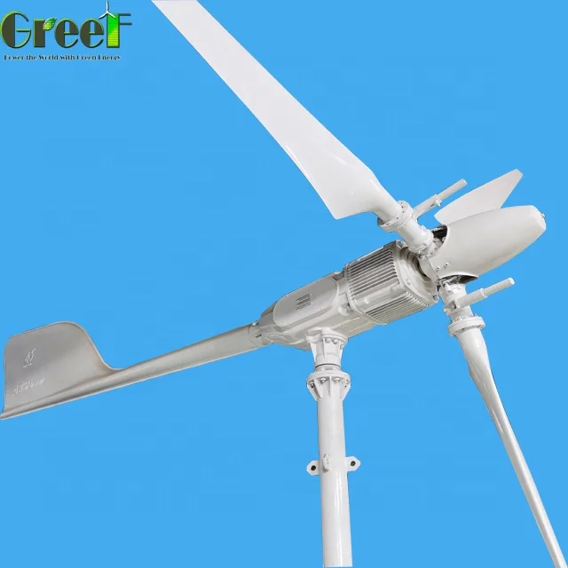 상향풍 요잉 피치 제어 3상 영구 AC 자석 발전기 5KW 고출력 발전 효율 풍력 터빈