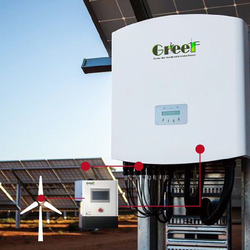 LCD 녹색 에너지 / 1 기드 태양 전지 패널 1 ~ 100kW 전력 3 년 보증 기간