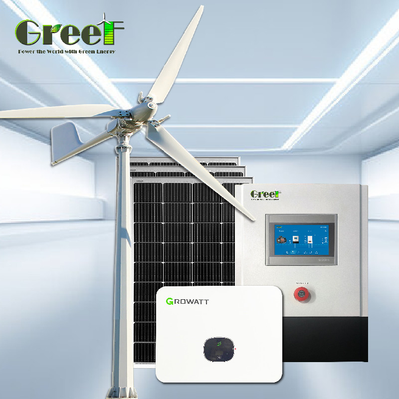 8KW 10KW LCD 순수 시노 웨브 인버터 PV 태양 전지 패널과 원격 제어 장치와 하이브리드 발전기