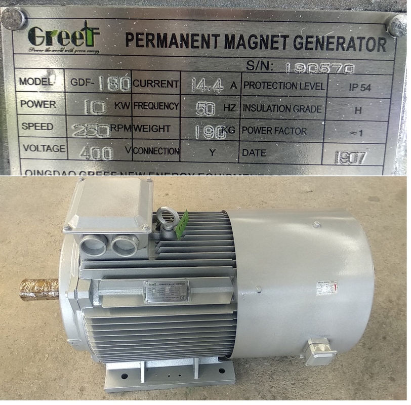 3단계 220V 380V 저속 PM 발전기 50KW 200KW
