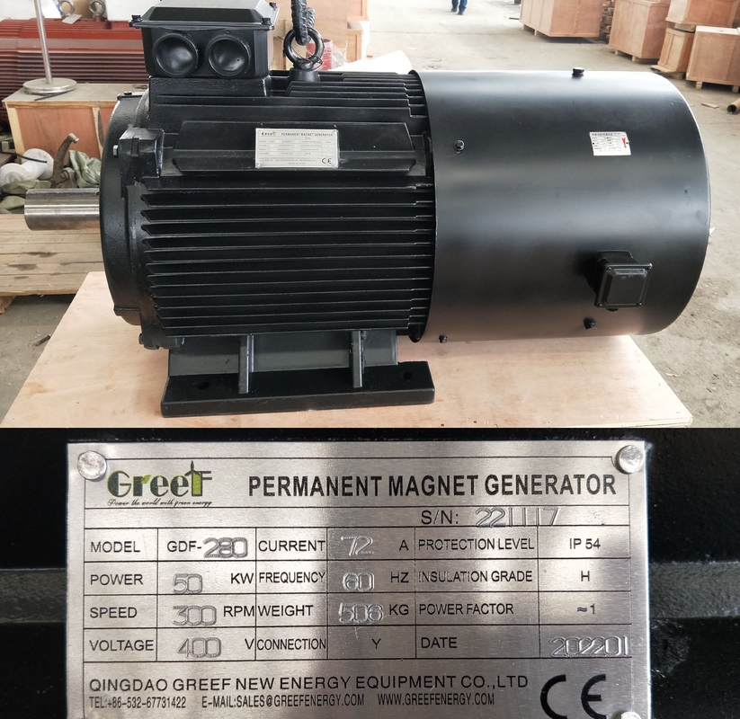 3단계 220V 380V 저속 PM 발전기 50KW 200KW