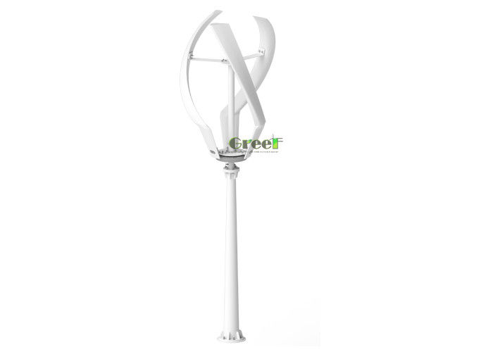 FRP 블레이드 ≤20db 소음 안전 3pcs 수직 축 풍력 터빈 바람 속도 50m/s