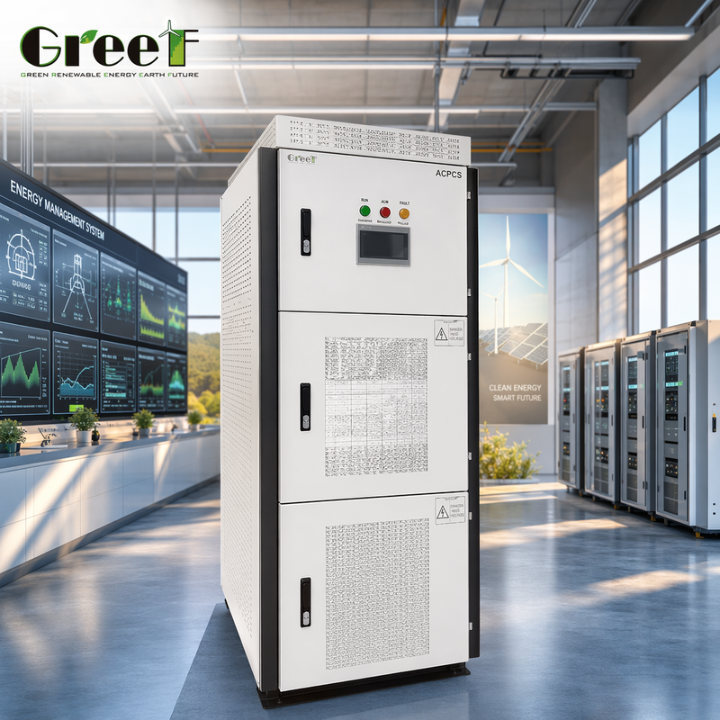 대규모 태양광 시스템을 위한 150V ~ 550V 입력 전압 및 지능형 공랭식 100 ~ 1000kW 온 그리드 인버터