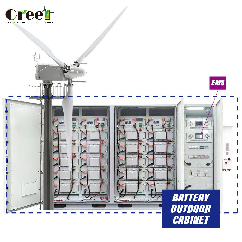 하이브리드 태양 시스템 및 100 ~ 3000kW 용량, LiFePO4 리?? 배터리 및 산업용 하이브리드 모드